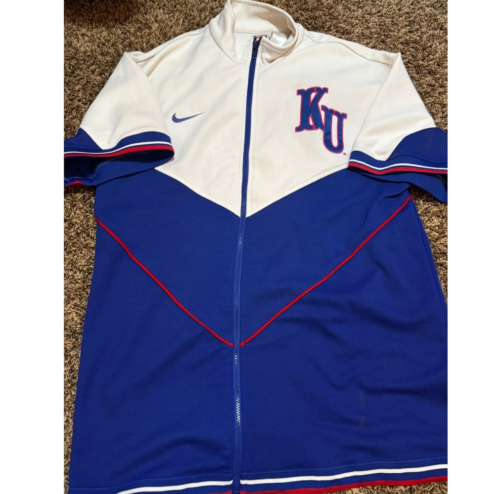 Vintage Nike Team Sports Kansas Jayhawks Track Jacket Mens XL Pre-'05 Full Zip